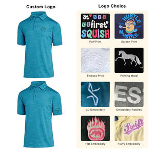 Venta al por mayor logotipo personalizado transpirable Spandex de secado rápido Running Performance camisas de manga corta para hombres Polo de Golf - Product Image 2