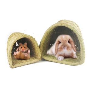 Tavşan el dokuma çim yuva tünel Pet ev kafesi, tavşan gine domuz kale, yatak, Habitat, tavşan çiğnemek oyuncak Hamster tünel .. - Product Image 2