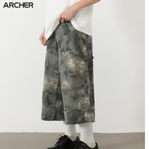 <span class=keywords><strong>Pantalones</strong></span> <span class=keywords><strong>Cortos</strong></span> de Verano Personalizados para <span class=keywords><strong>Hombre</strong></span>, Estilo Holgado, con Estampado Digital Completo, Camuflaje, <span class=keywords><strong>Pantalones</strong></span> de <span class=keywords><strong>Trabajo</strong></span>, Shorts Cargo de Camuflaje de Sarga - Product Image 5