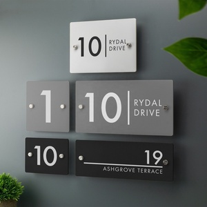 Plaques <span class=keywords><strong>de</strong></span> porte modernes en acrylique pour <span class=keywords><strong>maison</strong></span> flottante, numéros <span class=keywords><strong>de</strong></span> porte personnalisés, plaque nominative, plaque d'adresse étanche pour <span class=keywords><strong>maison</strong></span>, appartement, hôtel - Product Image 5