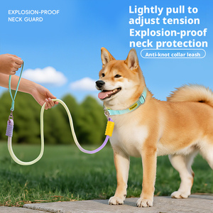 Collar Antiasfixia Ancho para Perro con Correa Integrada, Asa Acolchada <span class=keywords><strong>de</strong></span> Neopreno, Collar <span class=keywords><strong>de</strong></span> Entrenamiento Táctico Resistente para Perros Grandes - Product Image 2