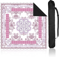 Tapis de Mahjong Américain Style Moderne en Caoutchouc Naturel, Pliable, Imperméable, Antidérapant, Silencieux, Règles de Charleston, Sac de Rangement