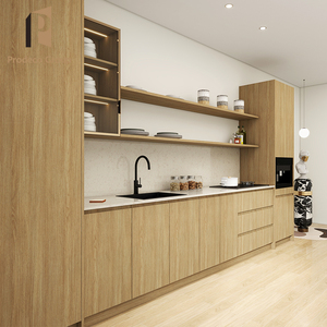 Úc Modular sang trọng tủ bếp hoàn chỉnh đồ nội thất gỗ hiện đại nhà bếp thiết kế tủ Set cho căn hộ - Product Image 3