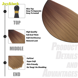 ผมตรงแบบเป็นมัด ใยสังเคราะห์สำหรับผู้หญิง ผมตรงแบบเป็นมัด เนียนนุ่ม ไม่พันกัน ดูเป็นธรรมชาติ - Product Image 5