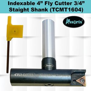 Assorts 4" Indexable Fly Cutter 3/4" Straight Shank TCMT1604 Insert For Cnc <b>Machining</b> Center - Product Image 4