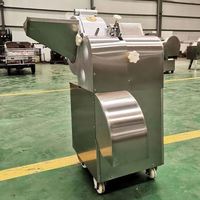 Commerciële groente- en aardappel snijmachine voor fruit, ui, wortel, tomaat, mango, appel; blokjes snijder, cutter voor de voedingsindustrie