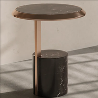 Table console contemporaine ronde en acier inoxydable de luxe Foshan Furniture pour salon, hôtel, villa