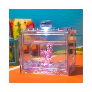 USB LED Lighting Mini <strong>Aquarium</strong> Eco-Friendly Transparent Acrylic Glass Indoor/Outdoor Office Use Packaged Box for Betta <strong>Fish</strong> <strong>Tank</strong> - Product Image 6