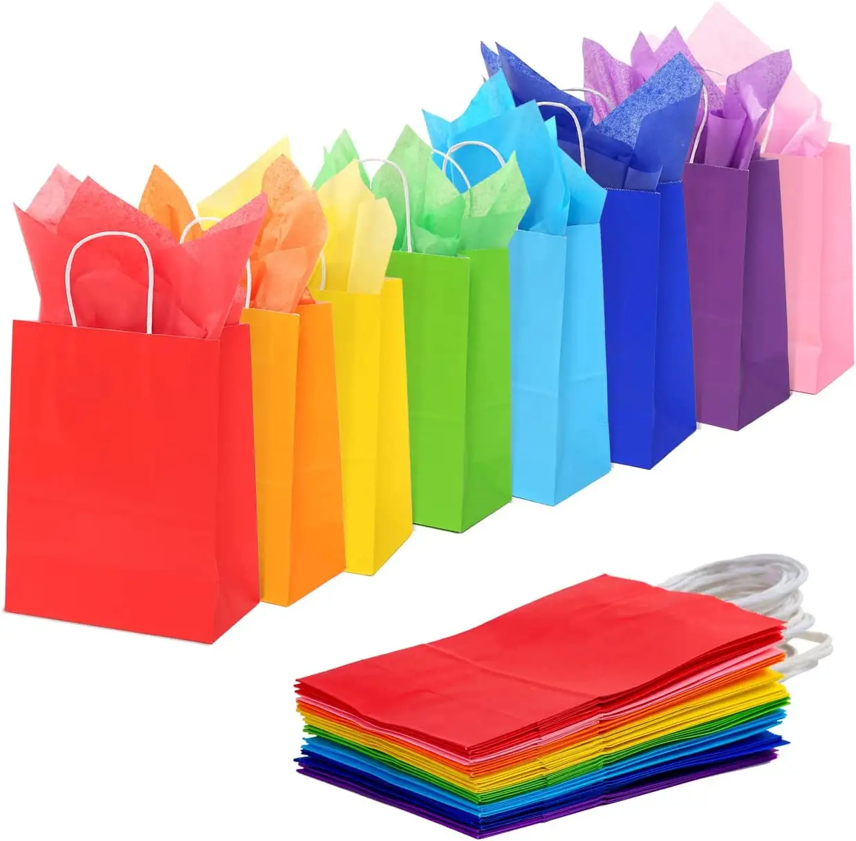 Paper Bag Thicken Kraft Paper Handbag Catering Takeaway Packing Bag Clothing Spot kraft paper shopping bag with your own logo