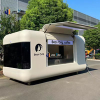 Remorque alimentaire mobile à grande fenêtre, chariot de restauration de rue durable pour marché nocturne, foire et service alimentaire extérieur