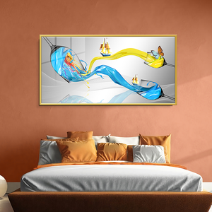 Pinturas de impresión modernas de lujo ligero Estilo nórdico copas de vino abstractas arte de porcelana de cristal para decoración del hogar sala de estar - Product Image 4