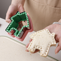 Buntes Ausstechformen-Set mit Herz-, Stern-, Baumhaus- und Lebkuchenformen Fondant-Backwerkzeuge Sandwich-Ausstecher für Kinder