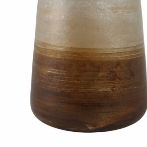 Vaso in vetro affusolato contemporaneo per l'arredamento del soggiorno, moderno vaso decorativo da tavolo per fiori. - Product Image 5