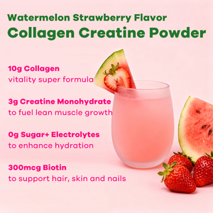 Polvo de Monohidrato de Creatina OEM con colágeno y electrolito, creatina de fresa y sandía para mujeres, polvo de colágeno de creatina - Product Image 2