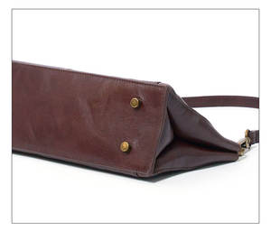 Bolso de Hombro de Cuero Genuino de Diseño Moderno, Bolso Cruzado Diagonal Casual Minimalista de Lujo Retro para Mujer - Product Image 6