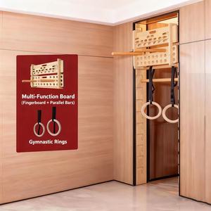 Wellshow Rock <span class=keywords><strong>Climbing</strong></span> Hangboard, planche d'entraînement en bois pour la force des mains, planche d'entraînement pour les doigts, exerceur pour les avant-bras, pour les grimpeurs et les athlètes - Product Image 4