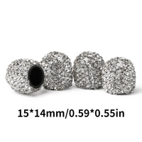 Cache-valve de pneu en cristal et strass fait main, accessoires de voiture de luxe pour l'extérieur, anti-poussière, brillant et attrayant