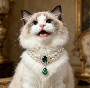 Pearl Princess Waterproof Tempered Glass Pet Necklace for <b>Cats</b> Dogs Teddy Bichon Frise <b>Collar</b> Jewelry <b>Christmas</b> Accessory for - Product Image 3