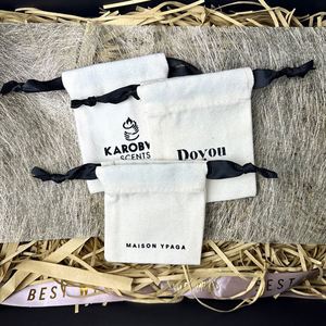 New Design Eco Friendly Muslin Cotton Dust <b>Pouch</b> Customized Canvas <b>Drawstring</b> Bag Organic Muslin Cotton <b>Pouch</b> - Product Image 3