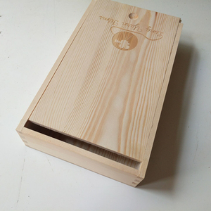 Engraved LOGO Finger Joint Pine Wood <strong>Box</strong> with Sliding Lid <strong>Keepsakes</strong> <strong>Memory</strong> <strong>Box</strong> Mortise Tenon Joint Wooden <strong>Box</strong> for Gift Packaging - Product Image 3