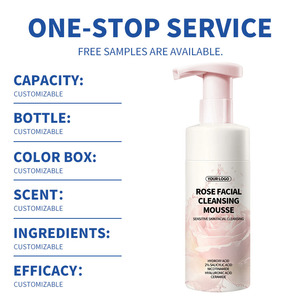 Espuma Limpiadora de Aminoácidos con Rosa para <span class=keywords><strong>Piel</strong></span> <span class=keywords><strong>Seca</strong></span>, Hidratante Facial, Blanqueadora, <span class=keywords><strong>Limpiador</strong></span> Profundo de Poros - Product Image 4