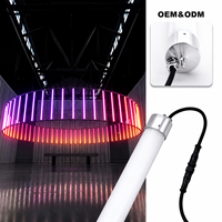 Barre lumineuse LED linéaire RGB/RGBW à 360 degrés, 1m, 24V, 40mm, tube LED suspendu, barre de pixels LED DMX, éclairage de scène pour DJ, club, mariage, décoration