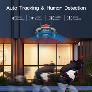 Cámara <span class=keywords><strong>IP</strong></span> PTZ 4G/Wifi OEM Personalizable de 8MP POE con IA, Detección Humana, Visión Nocturna en Color, Cámara de Seguridad Inalámbrica CCTV para Oficina - Product Image 3
