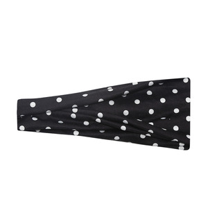 Bandeau élastique à pois, style européen et américain, pliable, turban de sport, anti-transpiration, antidérapant, pour l'été et le fitness - Product Image 4