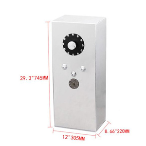 Tanque de Combustible Rectangular de Aluminio de 60L, Tanque de Combustible Modificado Universal para Autos de Carreras con Sensor de Nivel, Disponible en Negro/Plateado - Product Image 4