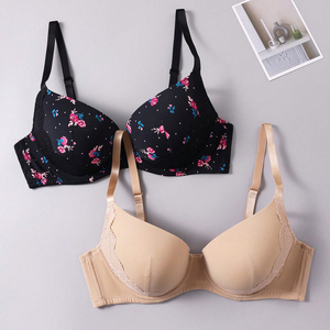 Ladymate ODM/OEM sujetadores de Para mujer người phụ nữ Độn <span class=keywords><strong>Spaghetti</strong></span> dây đeo tối giản áo ngực gọng hoa in áo ngực phụ nữ áo ngực - Product Image 6