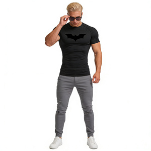 Camiseta Deportiva de Compresión de Manga Corta para <span class=keywords><strong>Hombre</strong></span> con Logotipo Personalizado, Secado Rápido, para Gimnasio, Entrenamiento, Fitness - Product Image 5
