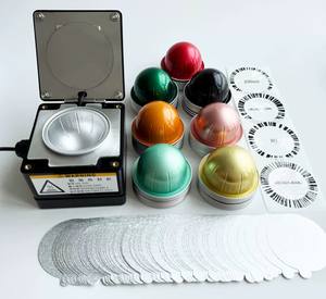 Kapsul kopi aluminium warna-warni ramah lingkungan cocok dengan pod isi ulang Nespresso Vertuo dengan tutup segel - Product Image 2