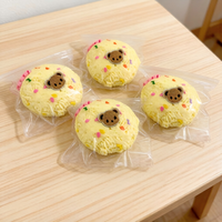 Großhandel Gelbes Strickball-Design Kuchen Silikon Squishy Langsam Zurückfederndes Entspannungs-Fidget-Spielzeug Neuartiges Gebäckmodell Unisex 14+