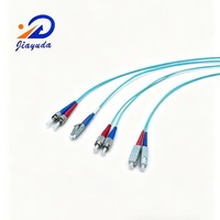 Câble de brassage fibre optique multimode OM3 OM4 Duplex 2 fibres, qualité opérateur, 10G 40G 100G, LC SC ST FC sélectionnable, Aqua 50/125um