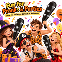 Marteau gonflable de farce pour club de cavemen, accessoire de fête pour jeux parent-enfant, Halloween, Carnaval