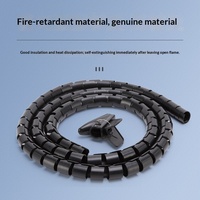Tube de gestion de câbles en PE plastique, manchon de protection pour rangement de fils, organisateur de câbles, attache-câbles pour ordinateur, anti-morsure, anti-emmêlement
