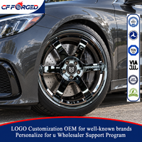 Jantes forgées monobloc personnalisées de qualité supérieure en chrome noir à 6 branches 5x112 pour Mercedes AMG C63 S Coupé Berline