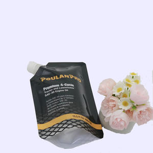 Black Eco Friendly Premium Recyclable Gravure Printed Chemical 4-Cycle Tractor Lawnmower <b>SAE</b>-<b>30</b> Engine <b>Oil</b> PE Bag Spout Pouch - Product Image 5