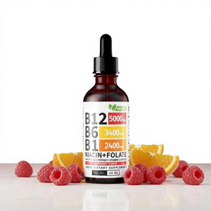 Gotas de Complejo Vitamínico <span class=keywords><strong>B</strong></span> con Suplemento de Vitamina B12, Líquido <span class=keywords><strong>Oral</strong></span> de 60 ml para Adultos - Apoyo para la Inmunidad, Energía y Belleza - Product Image 1