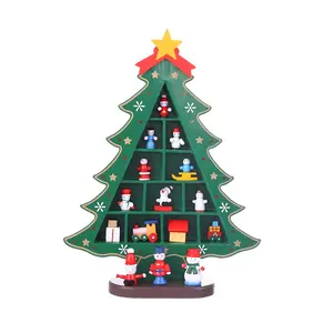 Noel yaratıcı DIY ahşap noel ağacı pencere masa süslemeleri çocuk hediyeleri alışveriş merkezi zanaat süslemeleri L/M/S