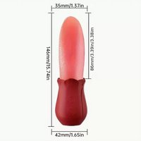 USB-betriebene realistische leckende Zunge Rose Vibrator 10 Geschwindigkeiten Nippel & Klitoris Stimulation Sexspielzeug für Frauen & Paare