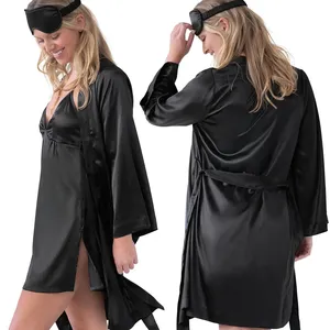 Abito in stile kimono di seta da donna lungo all'ingrosso