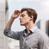 Casque Stéréo Bluetooth Ouvert HOCO EA11 Honey, Véritablement Sans Fil, Clip-On, pour Écouter de la Musique et Appeler