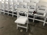 Chaise pliante Wimbledon en résine blanche pour événements, idéale pour les mariages et les jardins – Offre spéciale