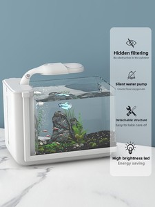 ตู้ปลาแก้วแบบโค้งงอทันสมัย ไม่ใช้น้ำ พร้อมระบบก<span class=keywords><strong>ร</strong></span>องด้านข้าง สำหรับเลี้ยงปลาทอง เหมาะสำห<span class=keywords><strong>ร</strong></span>ับใช้ในห้องนั่งเล่นและห้องนอน - Product Image 3