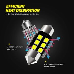 Heat Dissipation Explosion Proof 31mm 36mm 39mm 41mm Sport Motorcycle Back Lamp Bulb High Brightness Led <b>Car</b> <b>Interior</b> Lights - Product Image 3