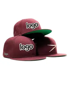 Cappello da baseball aderente a tesa piatta di alta qualità con bordo piatto all'ingrosso di alta qualità personalizzato con cappuccio originale per gorras cappellino snapback