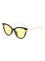 Twooo T1540 Lunettes de soleil à petite monture à la mode haut de gamme Triangle Cat Eye Color Block