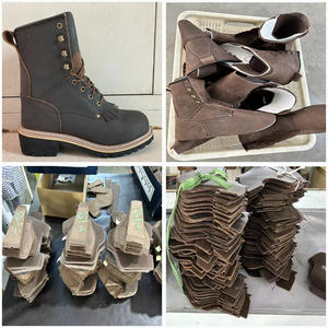 Botas de Cuero Marrón Elegantes con Empalmillado Goodyear, Calzado de Seguridad para Leñador y Minería, Altura de 9 Pulgadas, Suela de Goma y Cuero para Escalada - Product Image 5