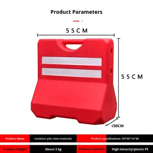 Barriera Stradale Riflettente a Tre Fori Anti-Collisione in Plastica per Isolamento Urbano - Product Image 3